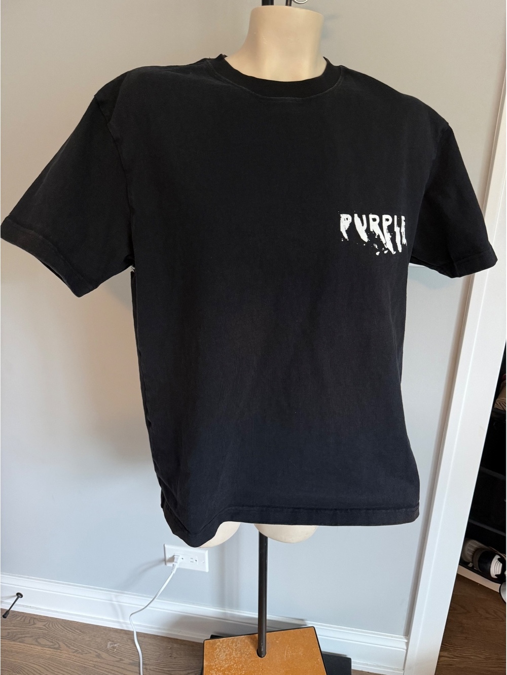 Purple Brand Black Graphic Short Sleeve T-Shirt